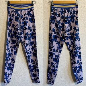 Beyond Yoga x Soulcycle High Rise Floral Leggings Blue Pink Women’s Size S